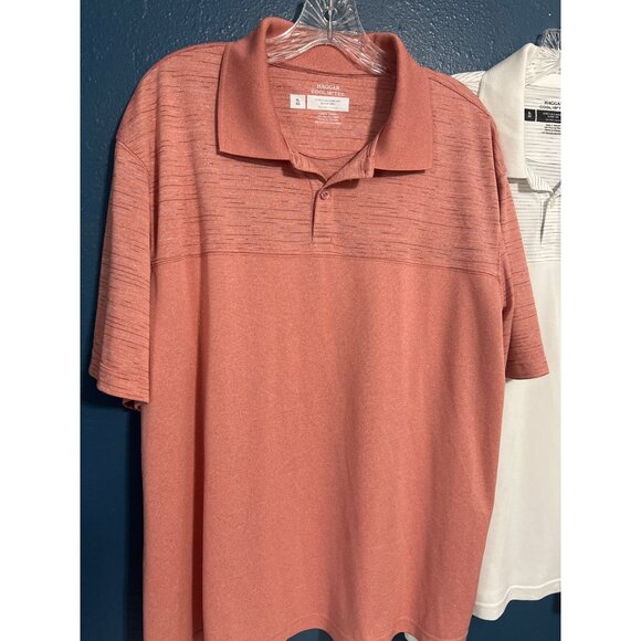 3 Haggar Cool 18 Tec Mens Polo Shirts Bundle XL Quick Dry Stretch Comfort - Picture 2 of 10